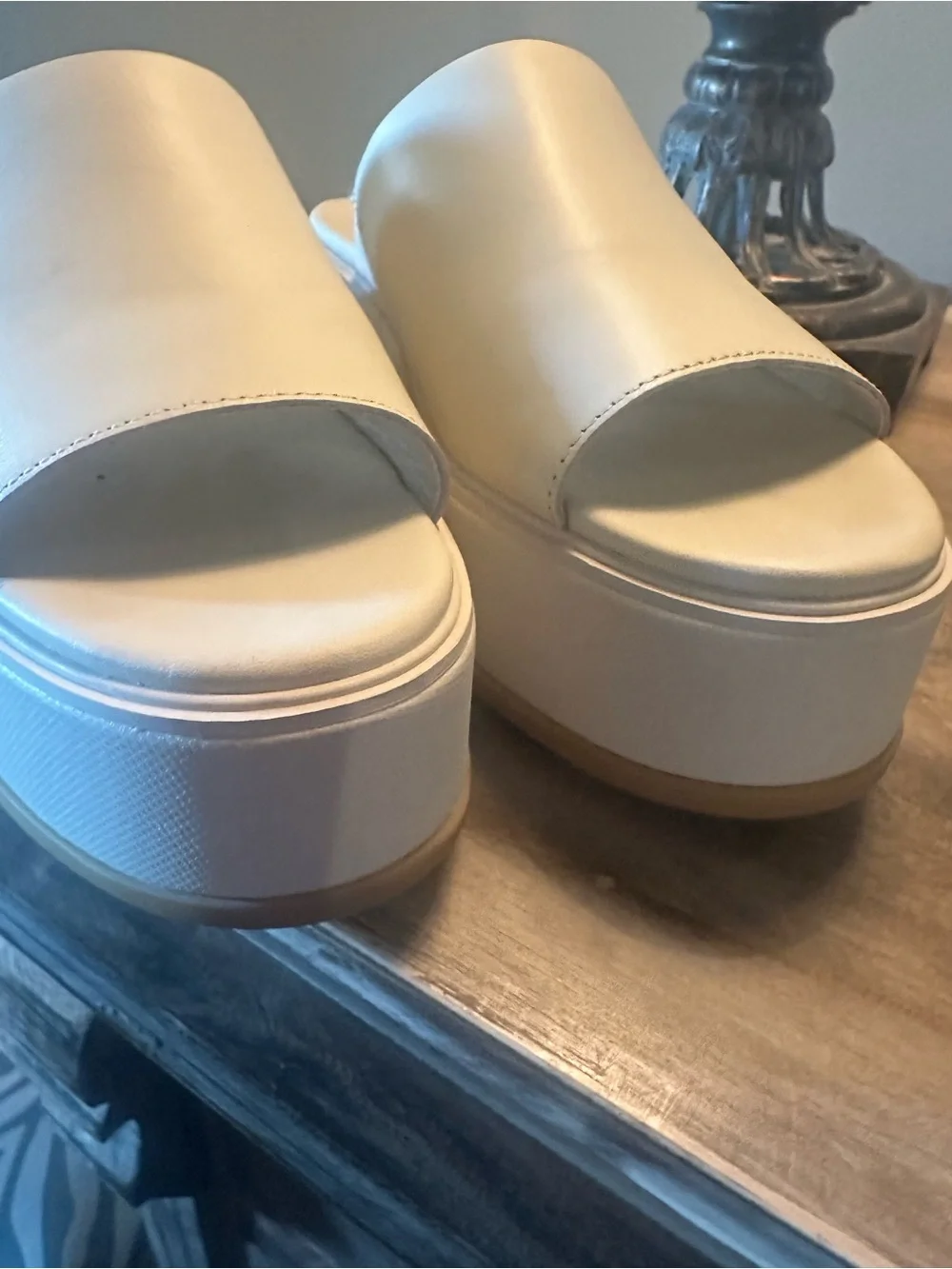 Sorel Women's Cream Platform Slide Sandals